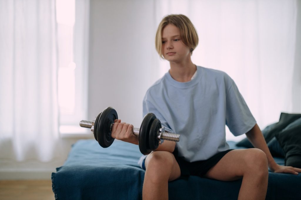 teen exercising